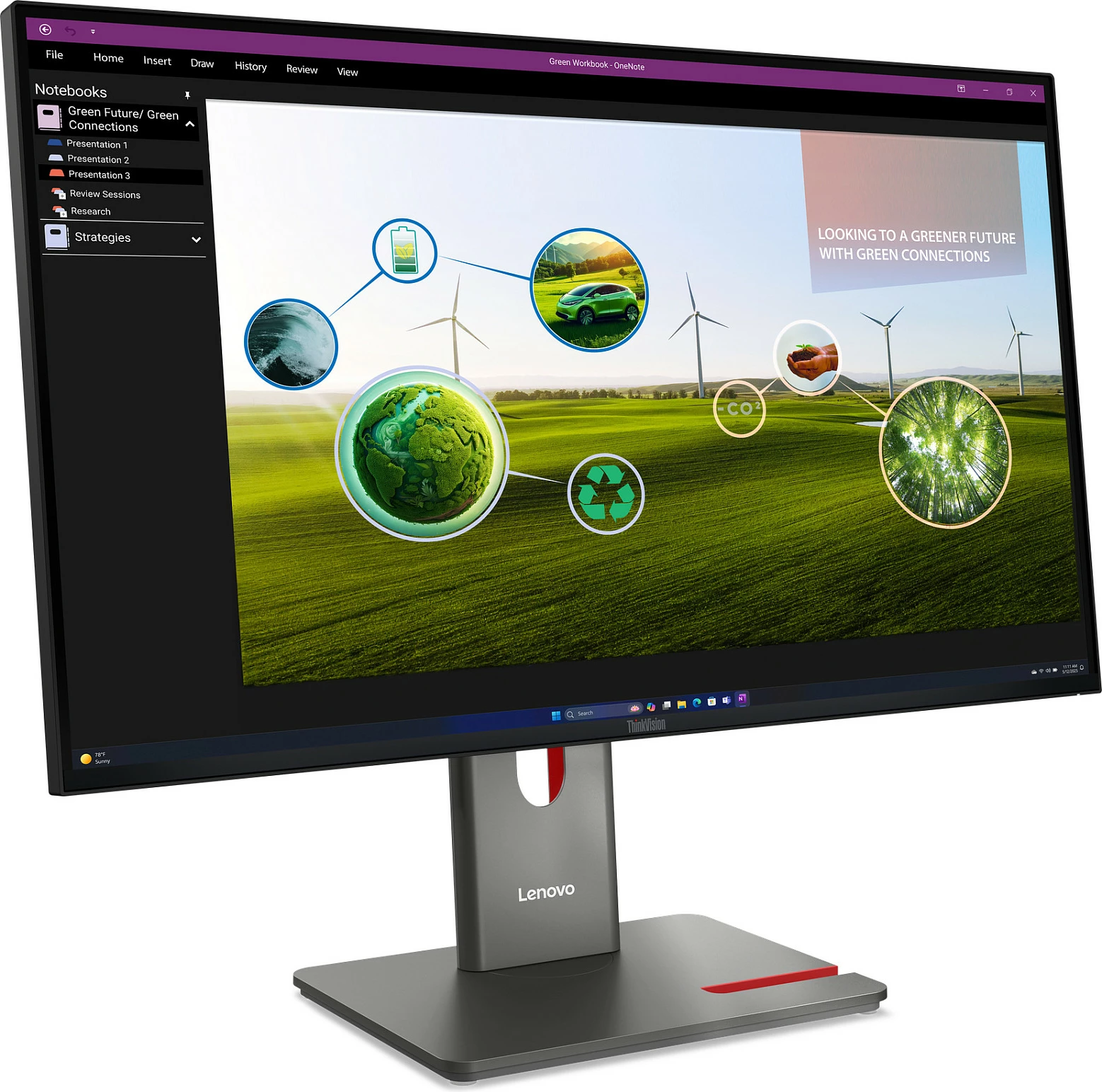 Monitor Lenovo ThinkVision P27Q-40, 27", 2560x1440, IPS, 120Hz, Eclipse Black
