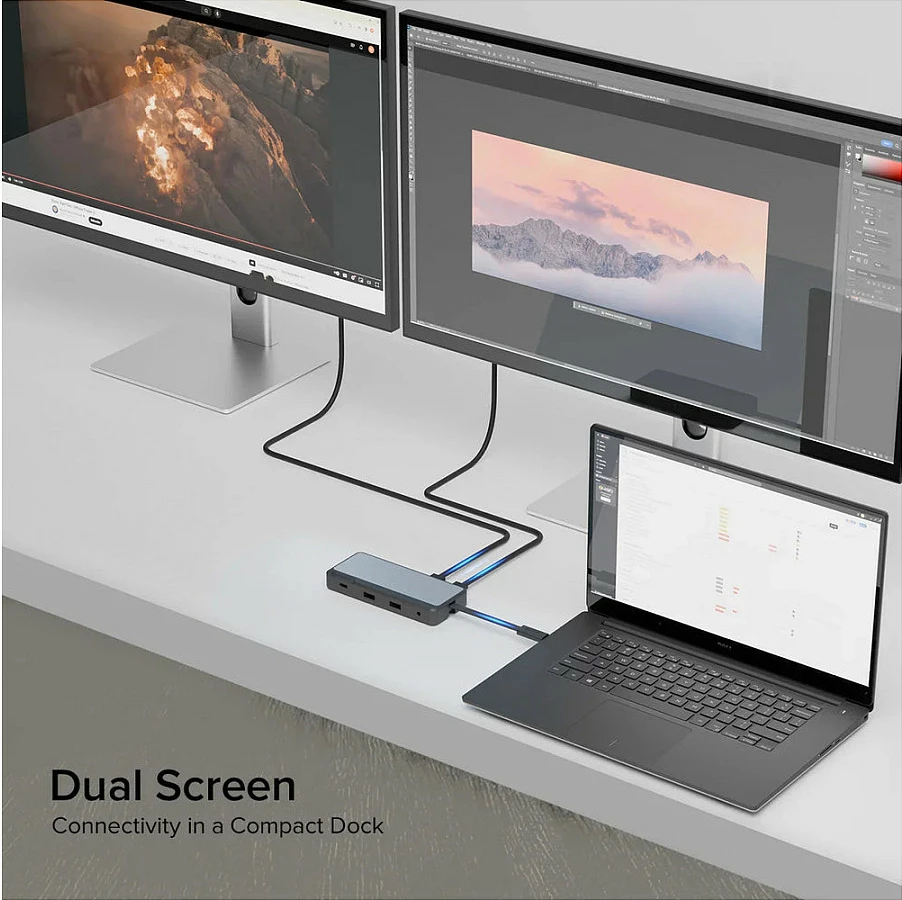 Dock USB-C ALOGIC Pro Nexus, 4K, HDMI/DP/VGA, LAN, 100W PD, gri