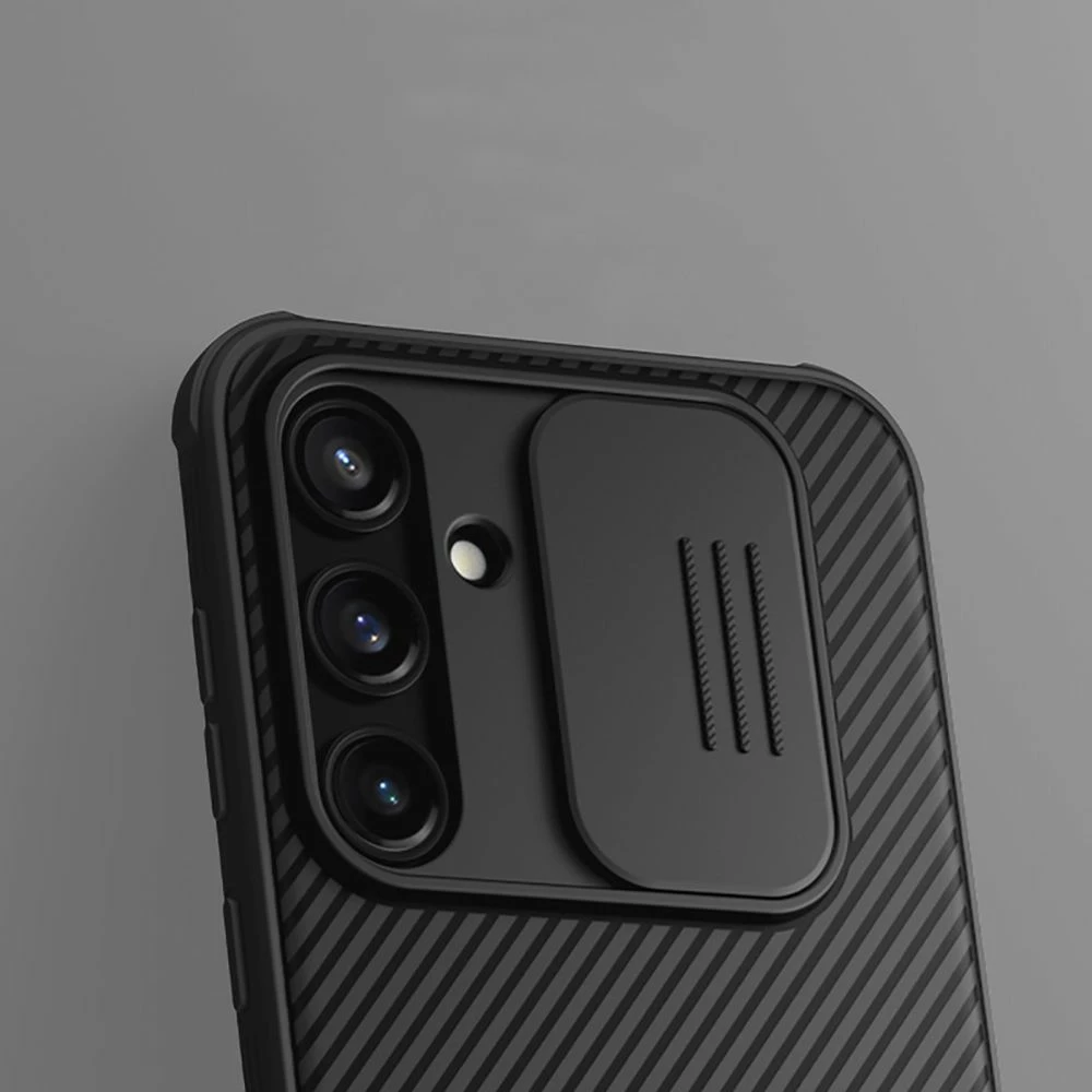 Mbështjellës Nillkin CamShield Pro për Samsung Galaxy A55, me mbulesë kamere, zi