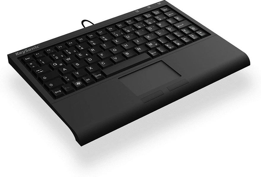 Tastierë KeySonic ACK-3410, mini me touchpad, USB, layout italisht, e zezë