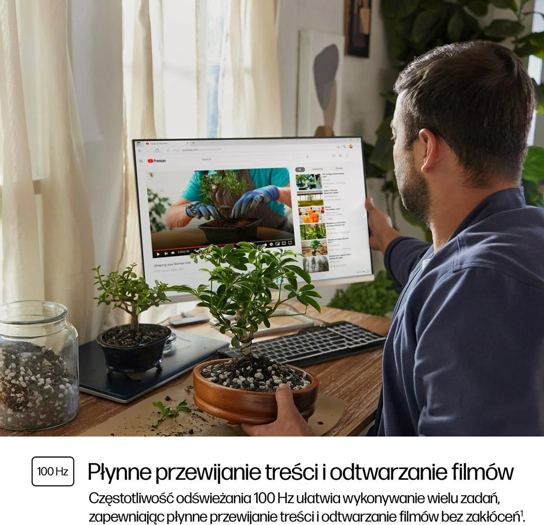 Monitor HP 27", FHD, me altoparlantë, 527sa, Argjendtë