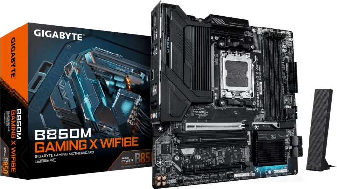 Pllakë amë GIGABYTE B850M GAMING X WIFI6E, AM5, mATX, DDR5, Wi‑Fi 6E, 2.5GbE