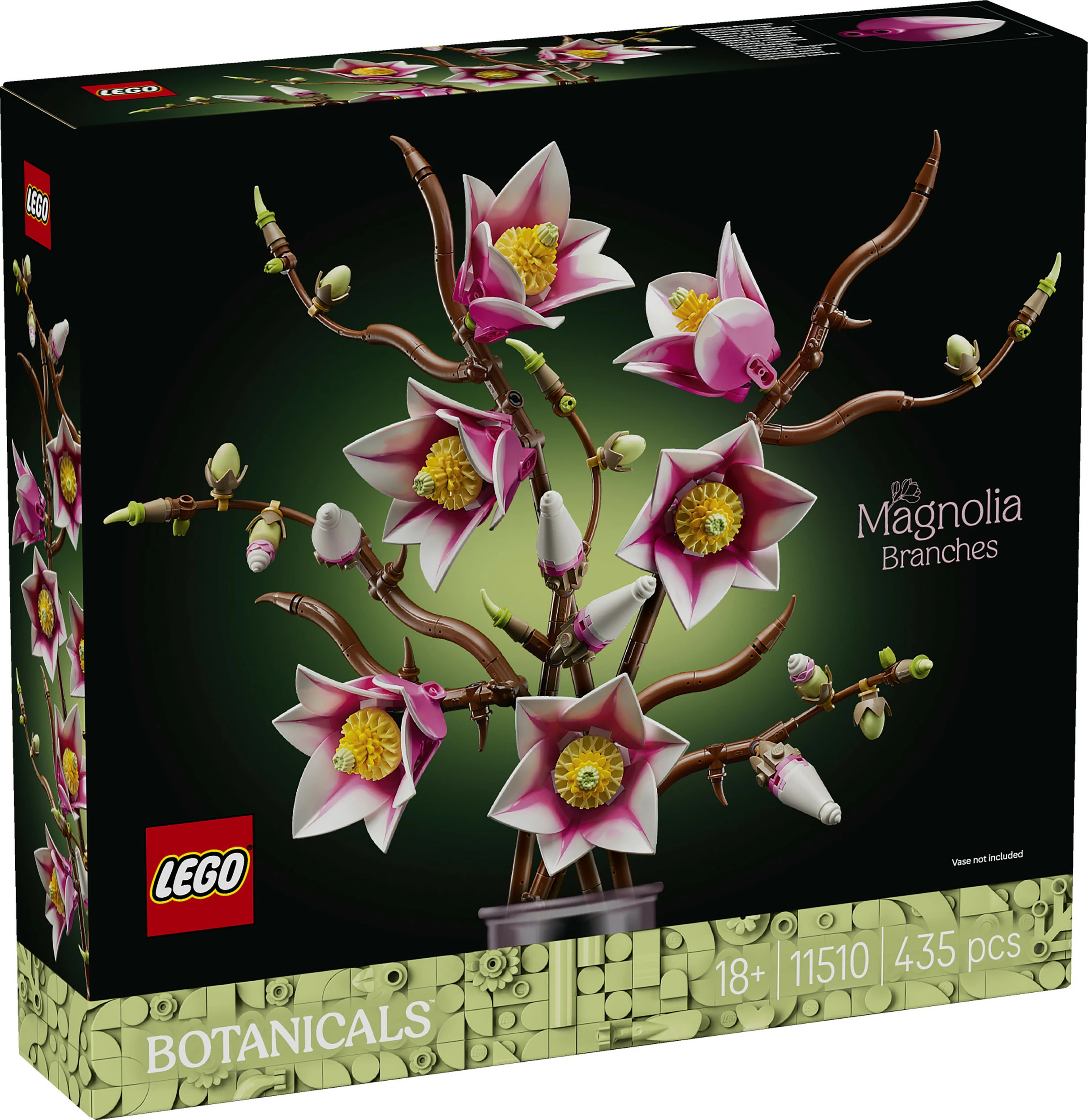 Set ndërtimi LEGO Botanicals Magnolia Branches 11510, 435 copë, 18+, shumëngjyrësh