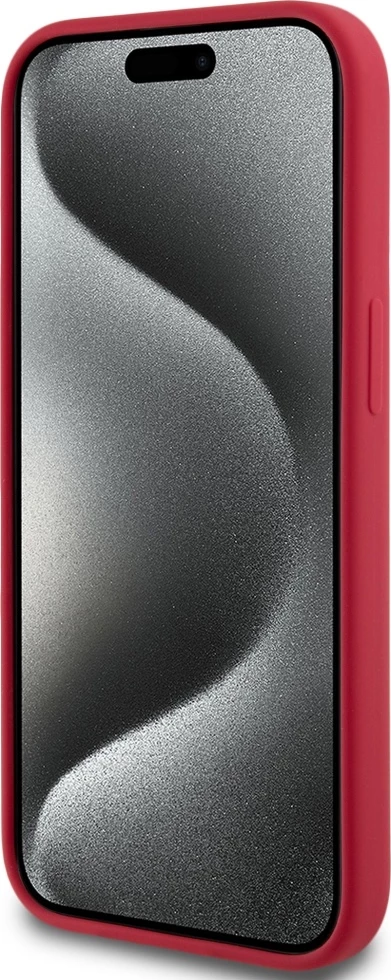 Mbështjellës Karl Lagerfeld Silicone Karl&Choupette Heads Ring MagSafe për iPhone 15, Kuq