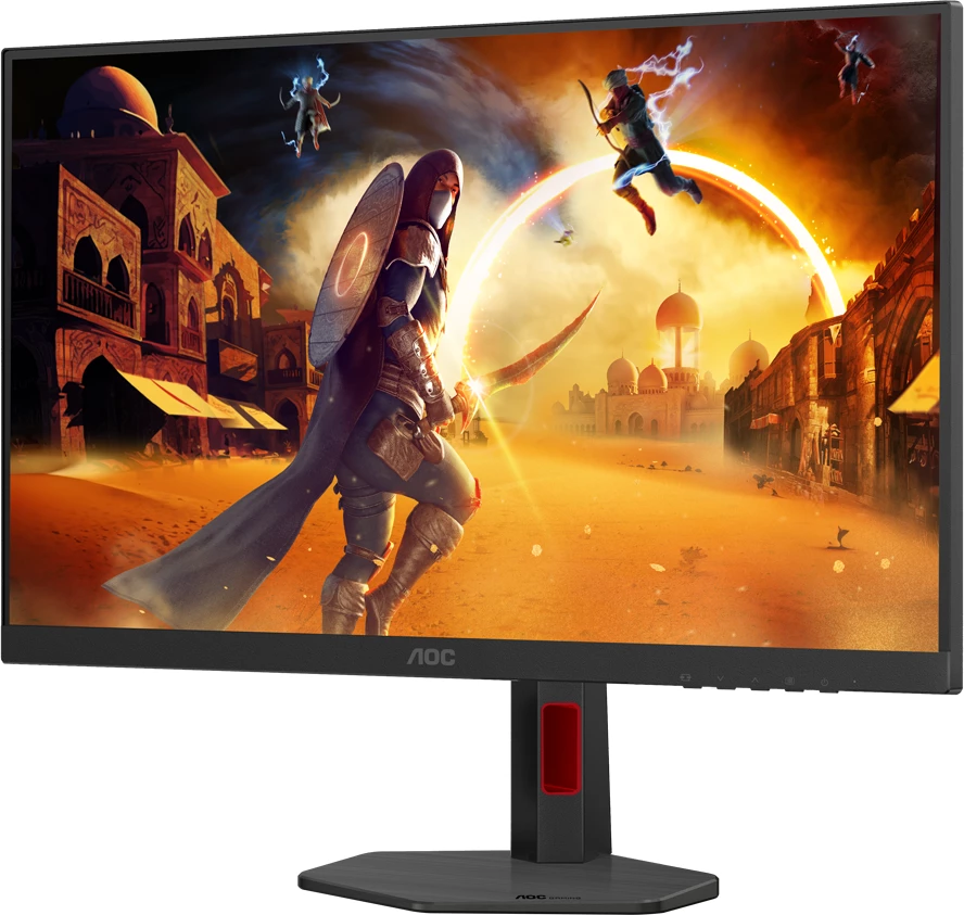 Monitor gaming AOC Q27G4SRU 27", QHD 2560x1440, Fast IPS, 320Hz, HDR400, 2x HDMI 2.1, DP 1.4, USB hub, altoparlantë, full ergo, i zi