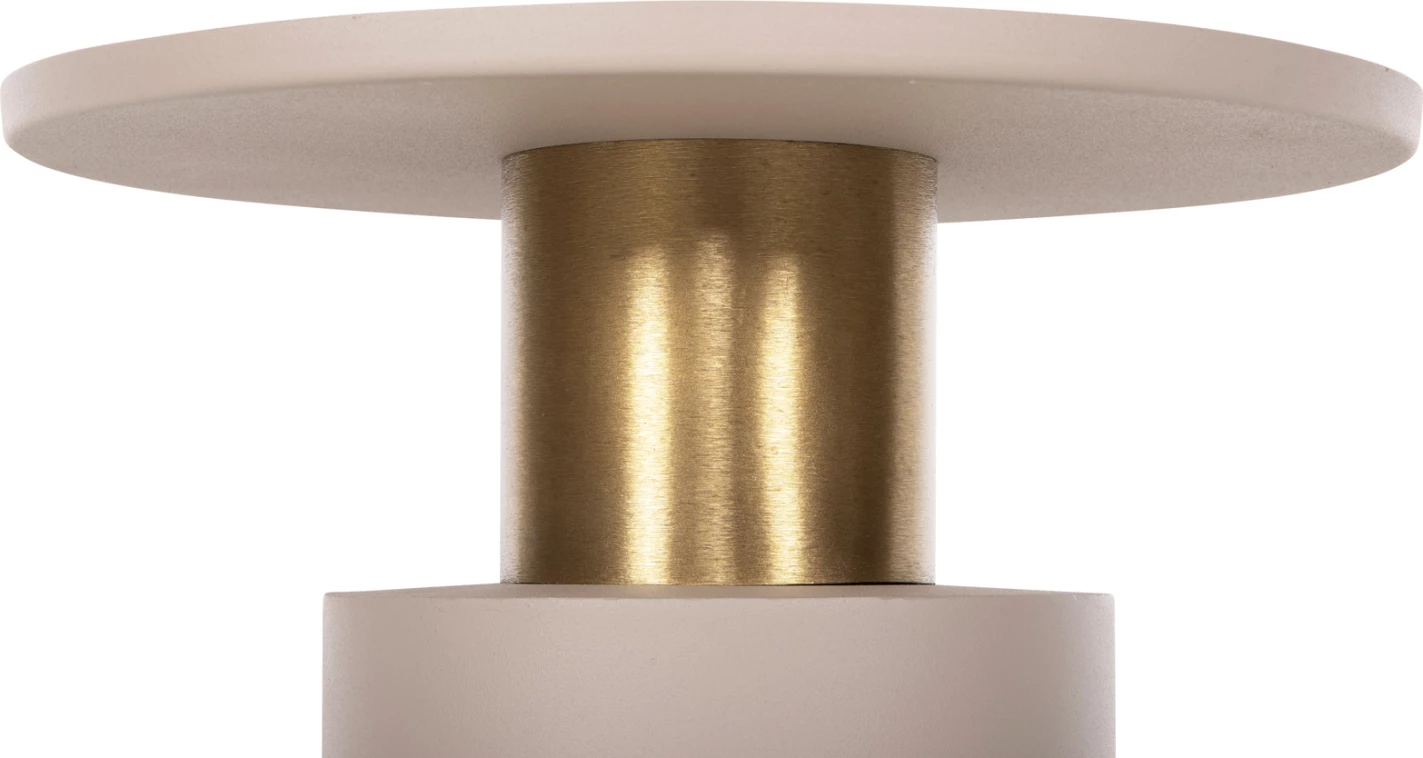 Tavolinë anësore PUNJAB, metal, ngjyrë krem dhe ar, FH4239.03, 36x47cm