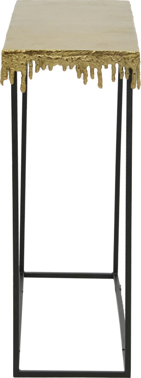 Tavolinë konzolë Bulco Inart, metal, ngjyrë ari-e zezë, 80.5x28x72cm