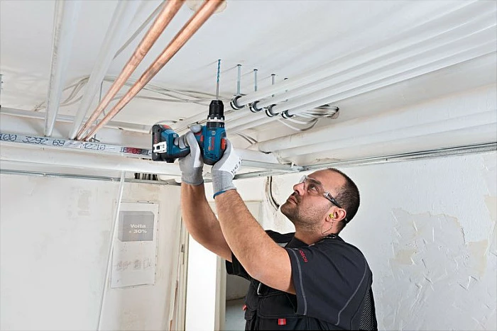 Shpuese/vidhosëse me bateri Bosch Professional GSB 18V-65, 18V, solo, blu