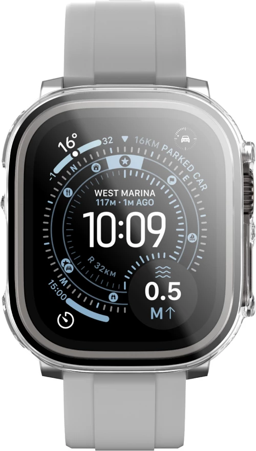 Mbrojtës ekrani xhami me mbështjellës, AmazingThing Radix FullGuard, për Apple Watch Ultra 3 49mm, transparent