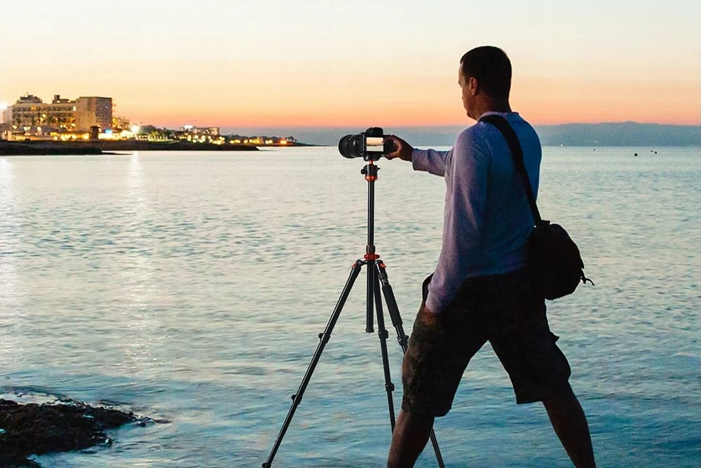 Tripod/monopod K&F Concept SB6234, 185 cm, 10 kg, kokë 360°, zezë/portokalli
