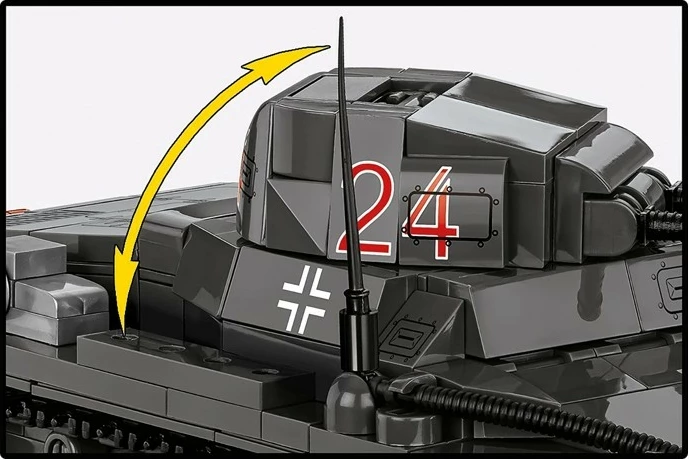 Set blloqesh ndërtimi COBI Panzer I Ausf. B 2660 1:28 654 pjesë me 1 figurë gri e errët