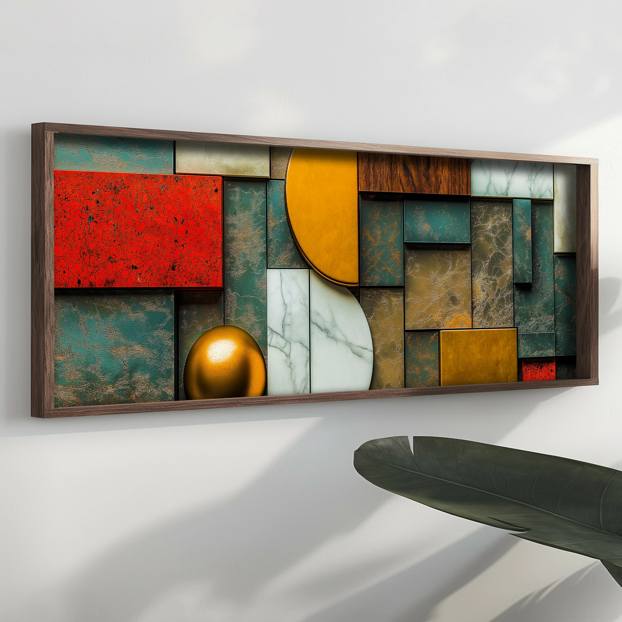 Pikturë dekorative me kornizë MDF, Wallity, EMR010, shumëngjyrëshe, 40x120x3.5cm