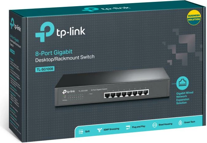 Switch TP-Link TL-SG1008 8 porta Gigabit 1Gbps