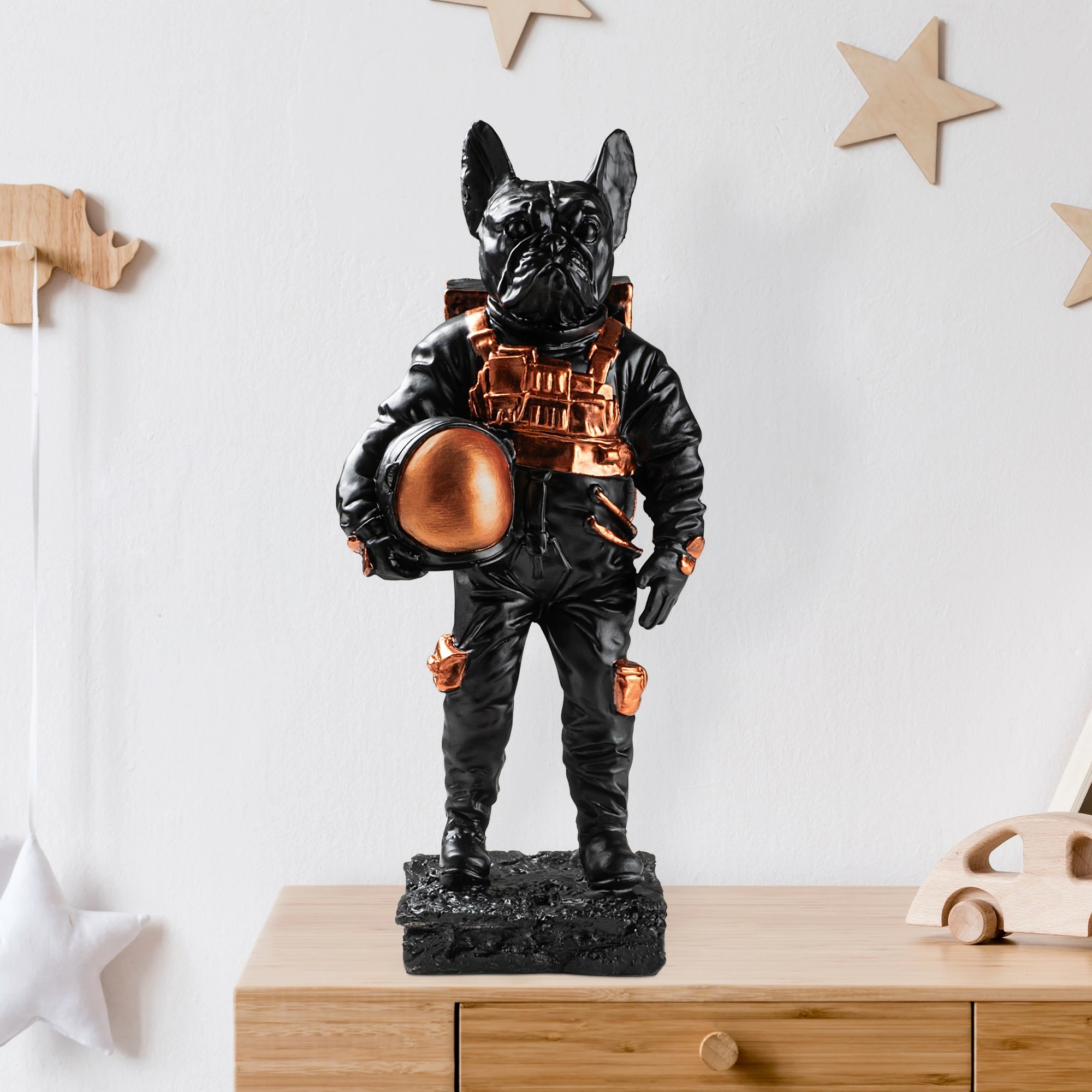 Objekt dekorativ Aberto Design, qen astronaut, shumëngjyrësh