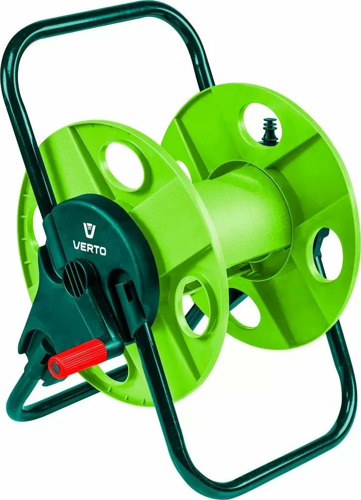 Mbajtëse/spulë për zorrë kopshti Verto 15G790, deri 45 m (1/2"), e gjelbër
