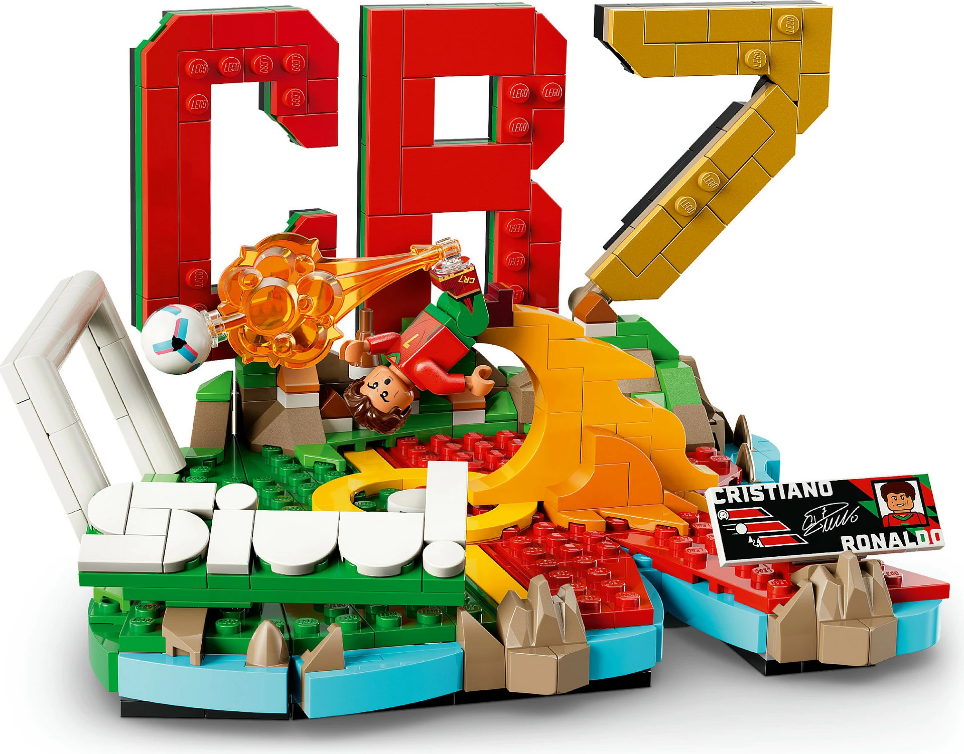 Set ndërtimi LEGO 43012 Cristiano Ronaldo (CR7) Football Highlights, 490 pjesë, shumëngjyrësh