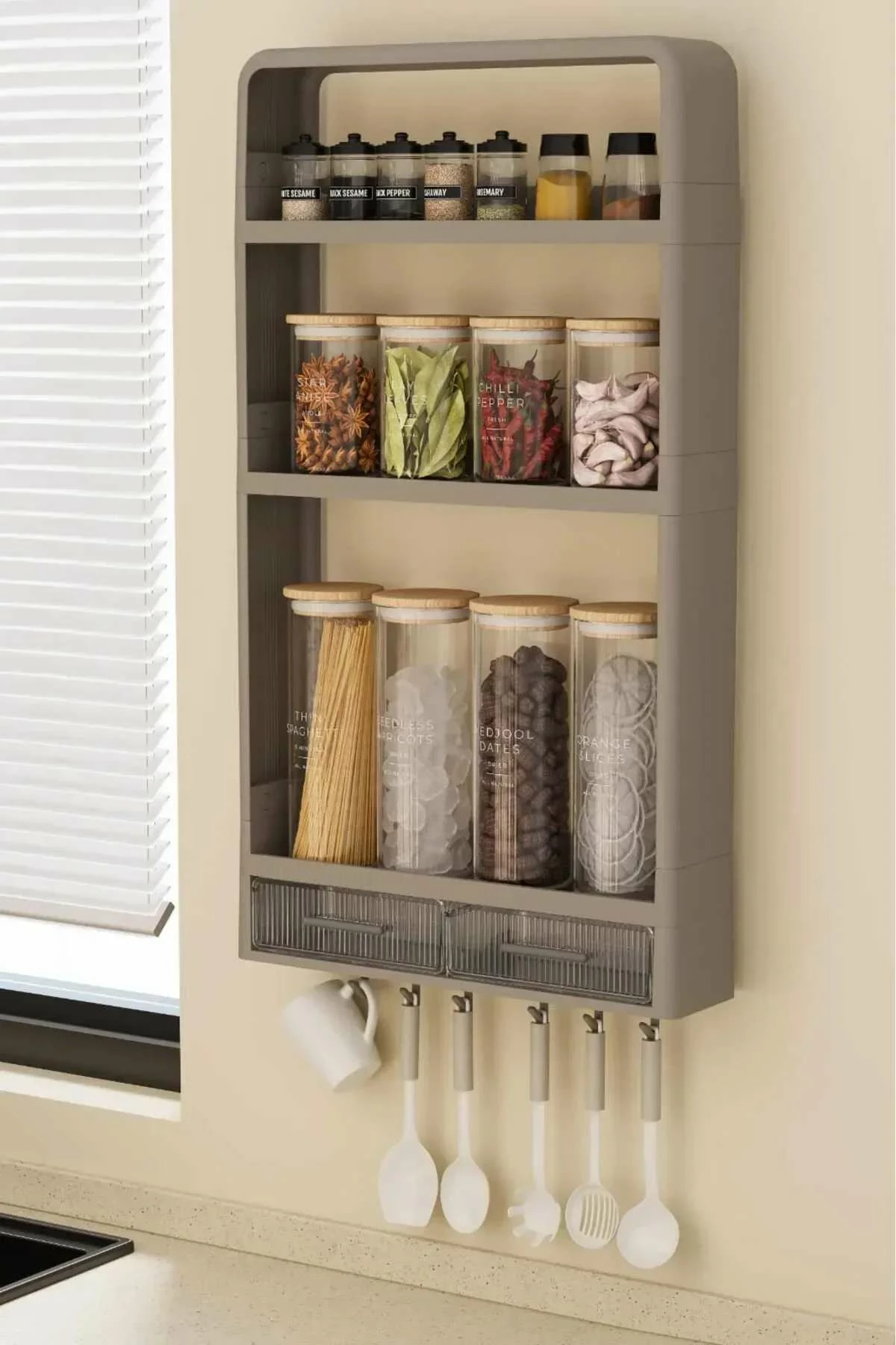 Raft multifunksional, ngjyrë kafe, Hermia Concept, MCH0011317