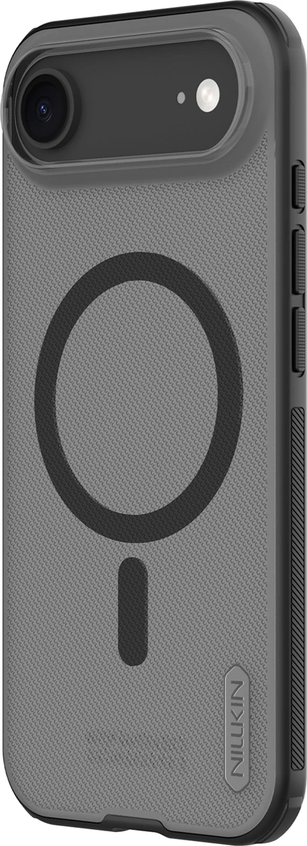 Mbështjellës, Nillkin, Super Frosted Shield Pro, për iPhone 17 Air, MagSafe kompatibil, PC+TPU, transparent e zezë