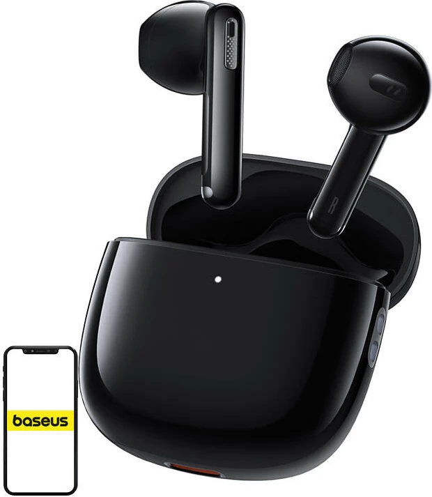Kufje TWS Baseus Bowie WX5 ANC BT 5.3 6.5h/30h USB-C AAC/SBC të zeza