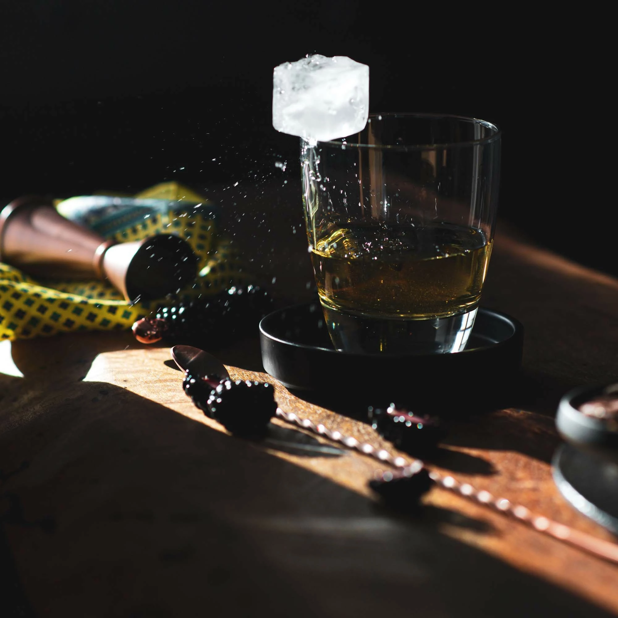 Lugë bari me muddler, BarFly, 300 mm, çelik inox 18/8, e veshur me ar, e artë