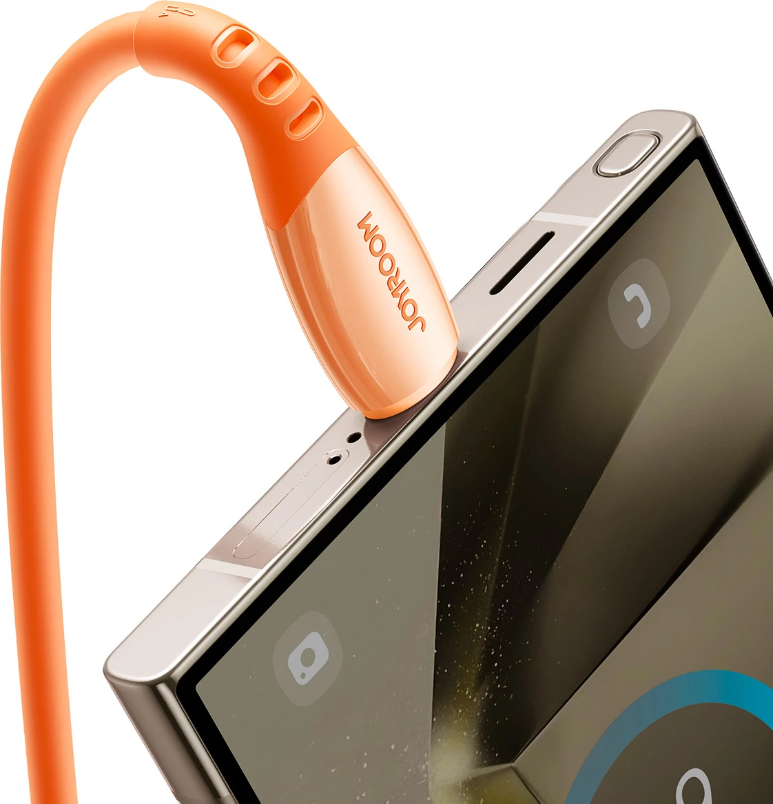 Kabllo USB-A në USB-C Joyroom S-A59 Vibrant Series 1.2m 3A USB 2.0 480Mbps, portokalli, 1 copë