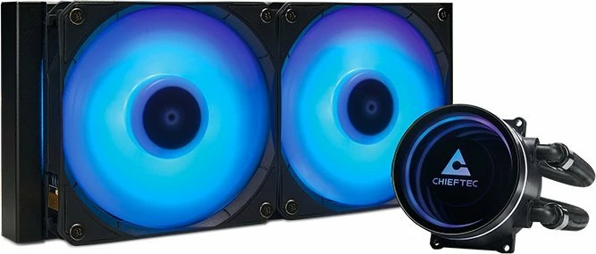 Ftohës uji AIO Chieftec Iceberg 240 ARGB CLC-240-RGB, radiator 240 mm, 2x120 mm, e zezë