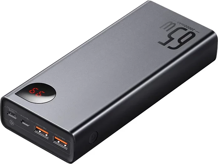 Powerbank Baseus Adaman Metal PPIMDA-D01, 20000mAh, 65W, e zezë
