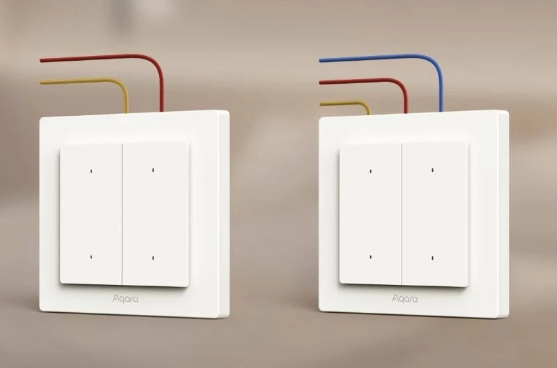 Ndërprerës i mençur drite Aqara Light Switch H2 EU Double, 2 kanale, Matter over Thread/Zigbee, 55x55 mm, bardhë