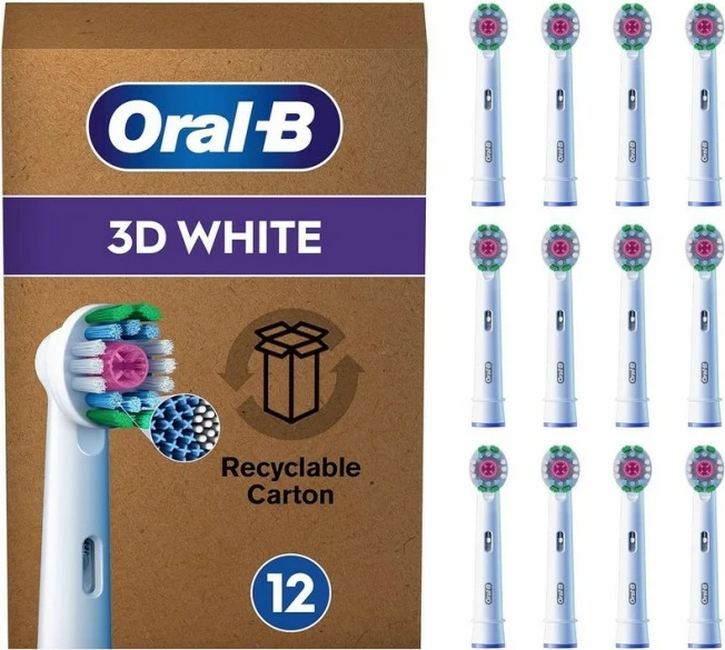 Kokë furçe Oral-B 3D White, 12 copë