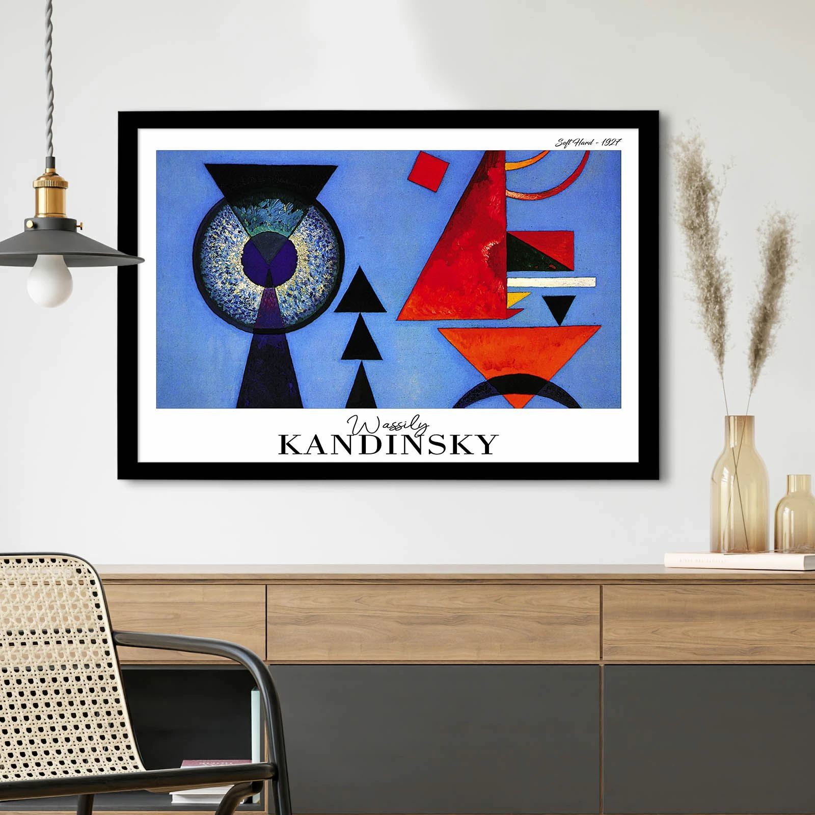 Pikturë dekorative me kornizë Wallity, shumëngjyrëshe, 42x62cm, 4262SYHKANDINSKY-029