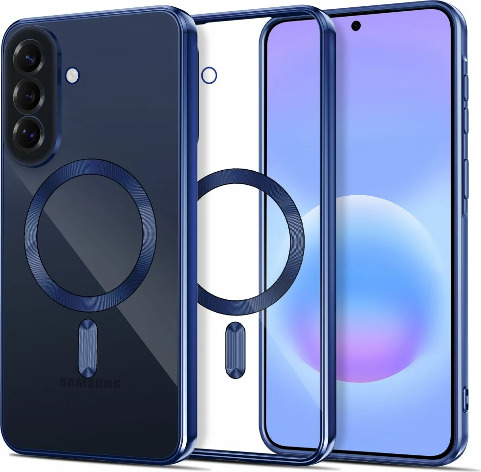 Mbështjellës Tech-Protect MagFlex MagSafe për Samsung Galaxy A57 5G, transparen/blu navy, 1 copë