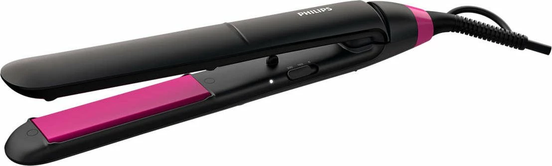 Drejtues flokësh Philips BHS375/00 ThermoProtect, pllaka qeramike me keratinë, 220°C, 2 nivele temperature, e zezë/rozë