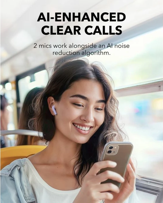 Kufje wireless Anker Soundcore K20i, Bluetooth 5.3, 6h/36h, IPX5, me kuti karikimi, vjollcë