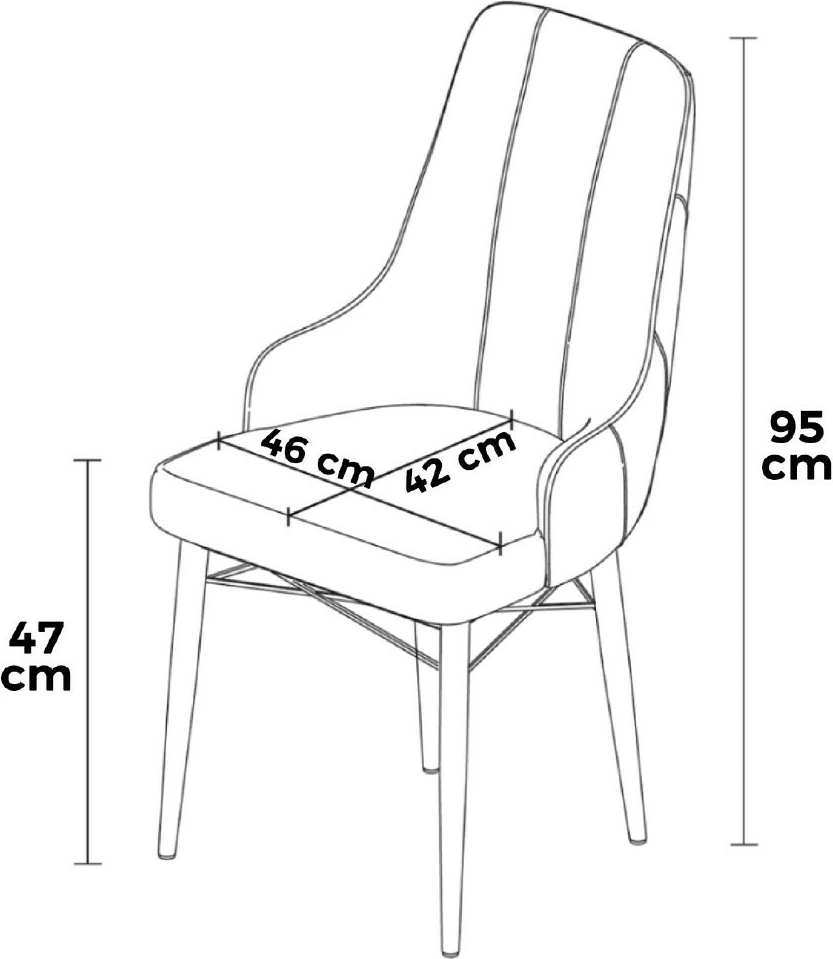 Set karrigash (4 copë) Hanah Home, Neta, e zezë, kafe