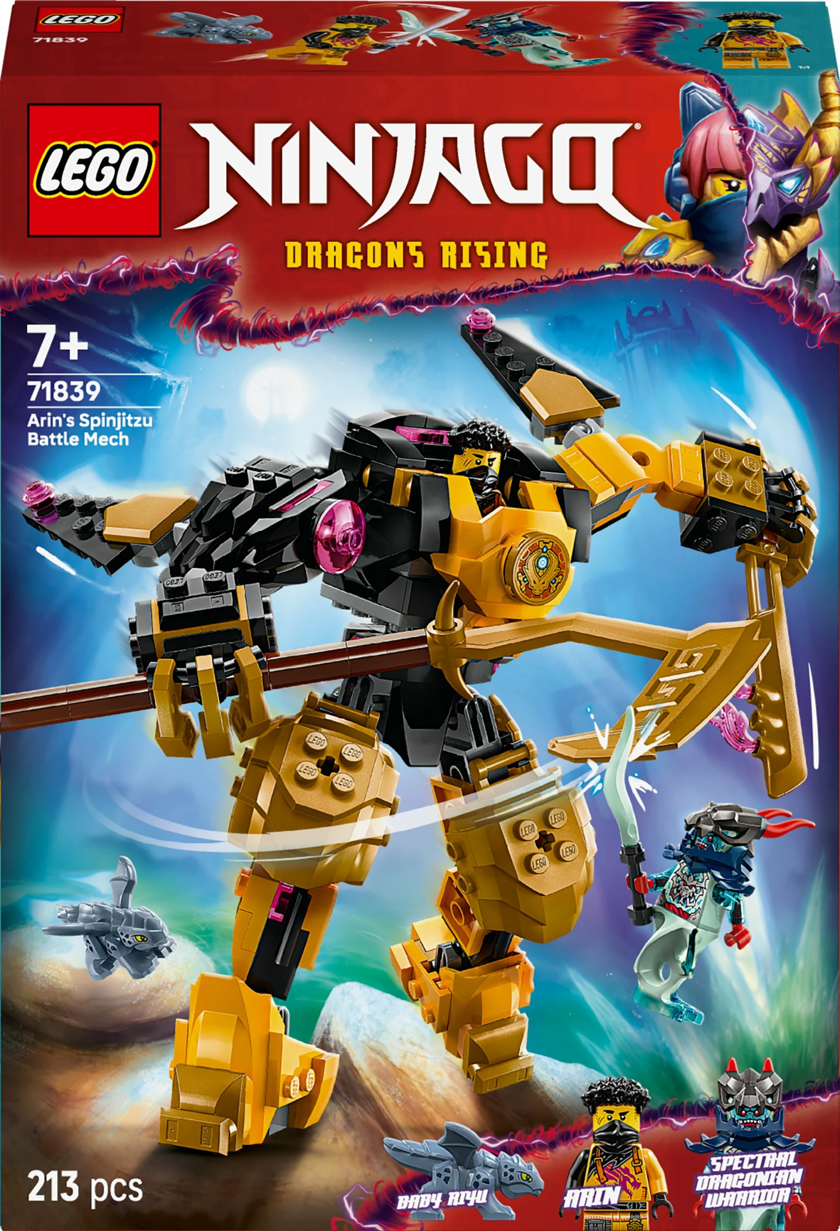 Set LEGO NINJAGO Arina Spinjitzu Battle Mech 71839, 213 pjesë