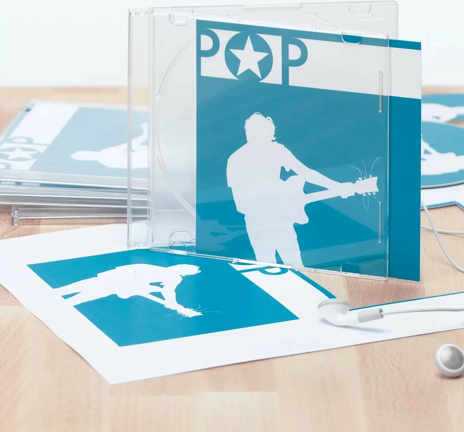 Letra inlay për CD slim HERMA, A4, karton i bardhë, 25 copë