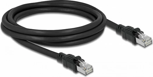 Kablë rrjeti DeLOCK Cat6a RJ45, 2 m, F/UTP, me mbështjellës metalik, e zezë