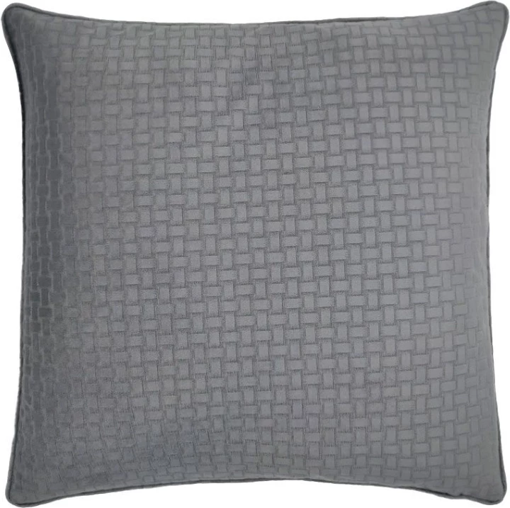 Jastëk dekorativ Copenhagen, kadife, ngjyrë gri, 45x45cm