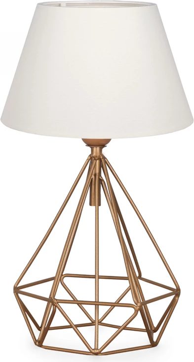 Llambë tavoline PWL-1080 E27 bardhë-ari 22x22x37cm