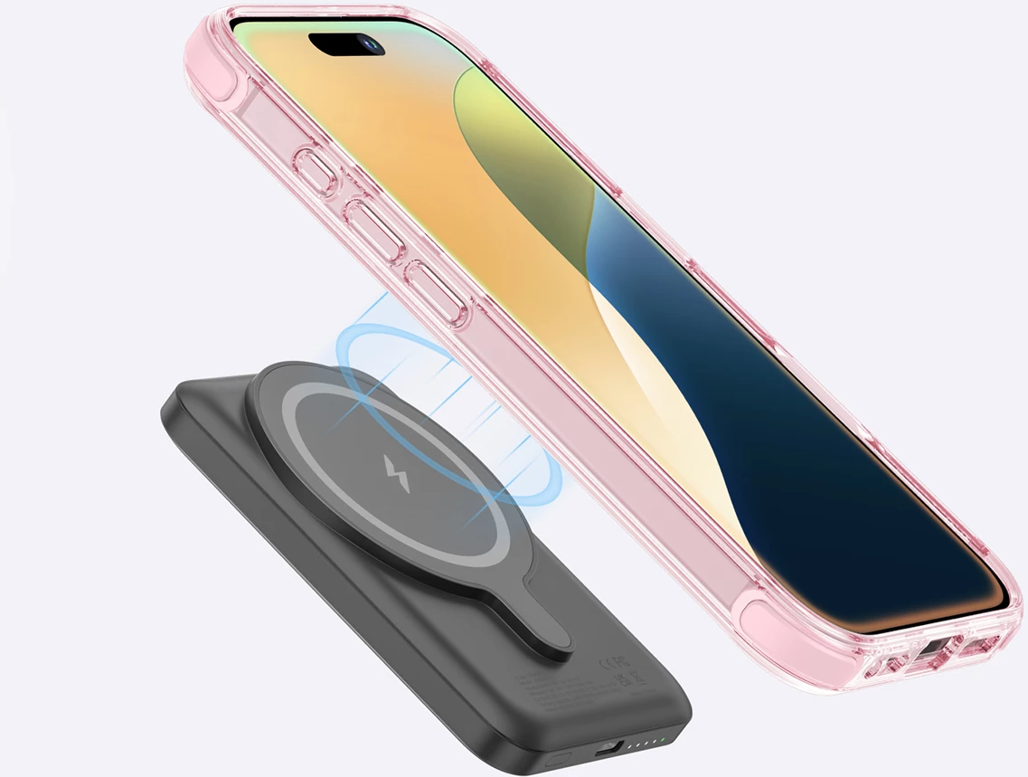 Mbështjellës AmazingThing Omni Mag për iPhone 16, rozë e errët