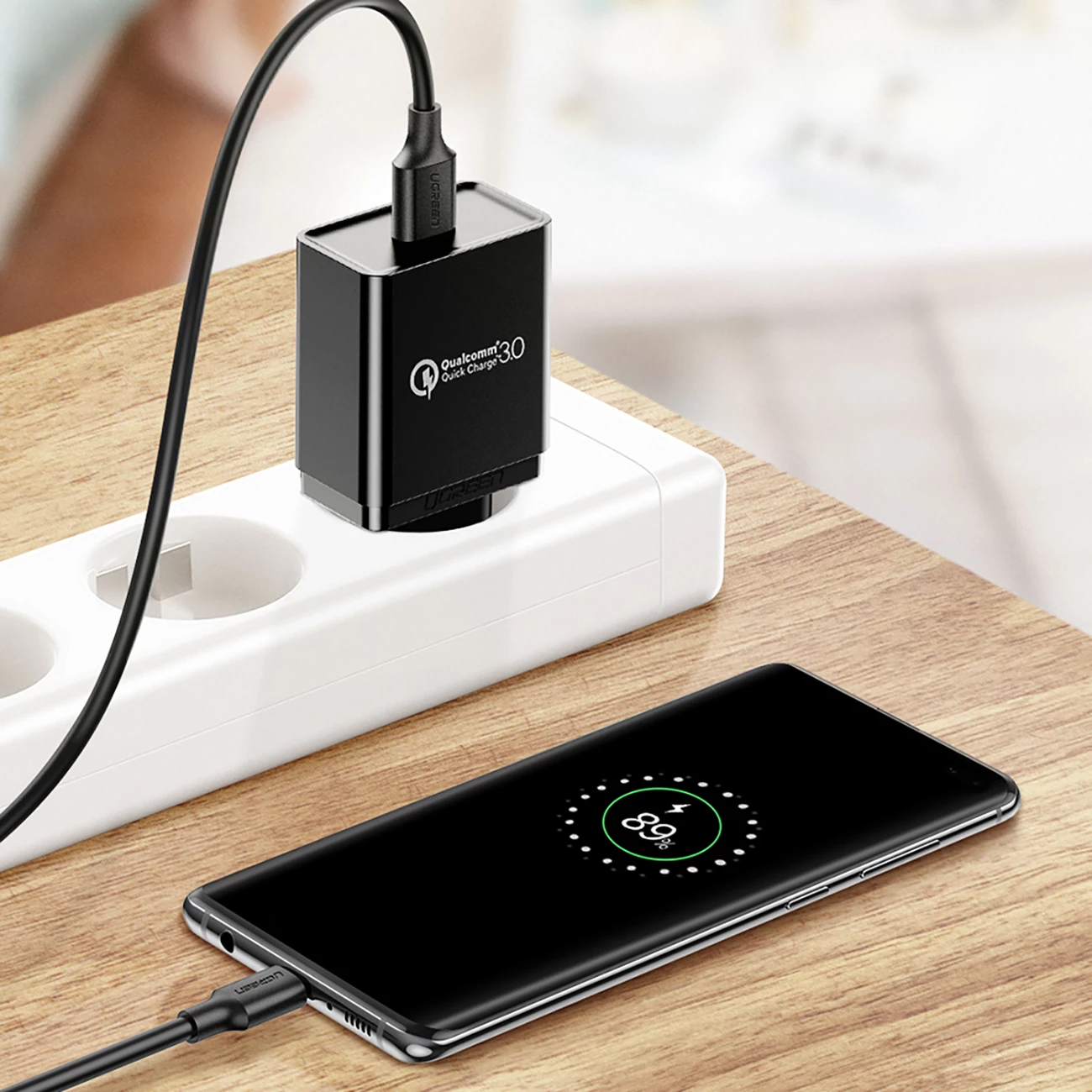 Kabllo Ugreen US184 20883, USB-A 3.0 në USB-C, 1.5m, e zezë