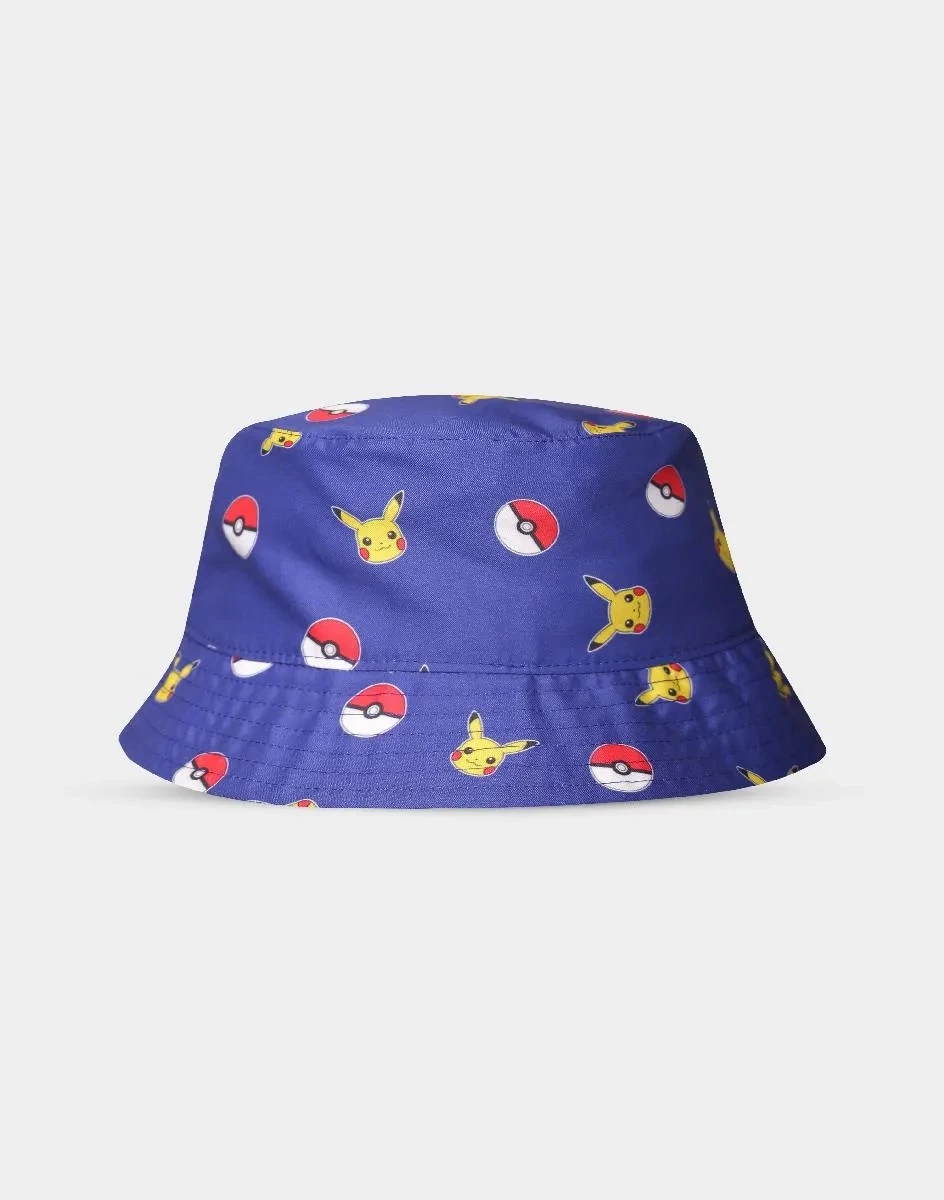 Kapelë bucket Difuzed Pokémon AOP për djem, print all-over, blu