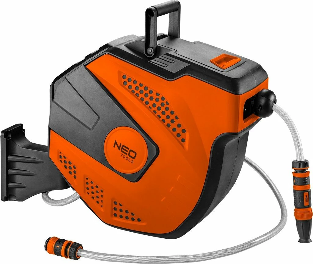 Zorrë kopshti me rrotullim automatik Neo 15-891, 1/2\", 20 m + 2 m, portokalli/zezë