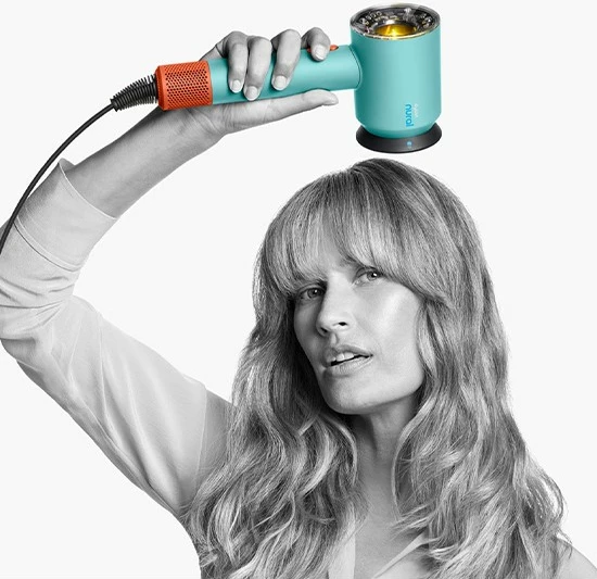 Tharëse flokësh Dyson Supersonic Nural, 1600 W, 13.3 l/s, Blu, Portokalli