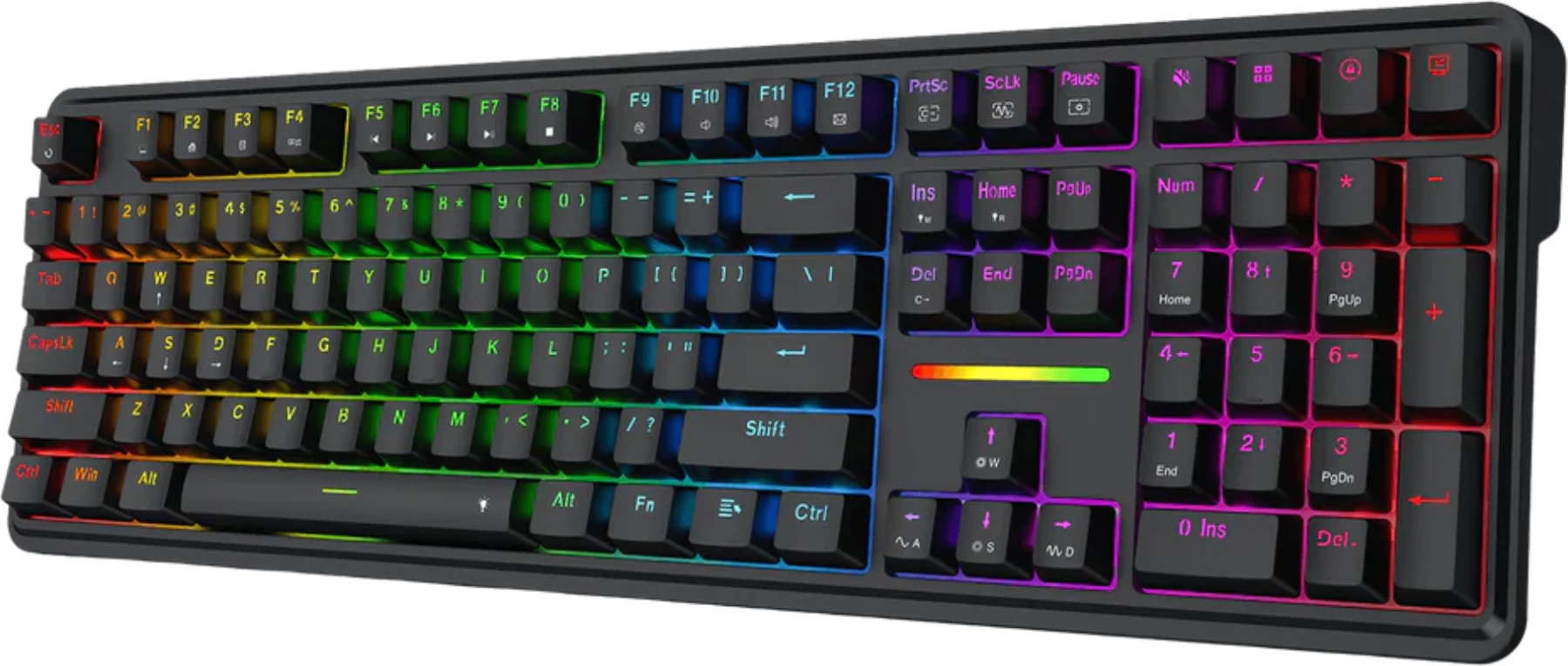 Tastierë mekanike gaming Redragon Antonium K745-RGB, 108 taste, USB-C, RGB, e zezë