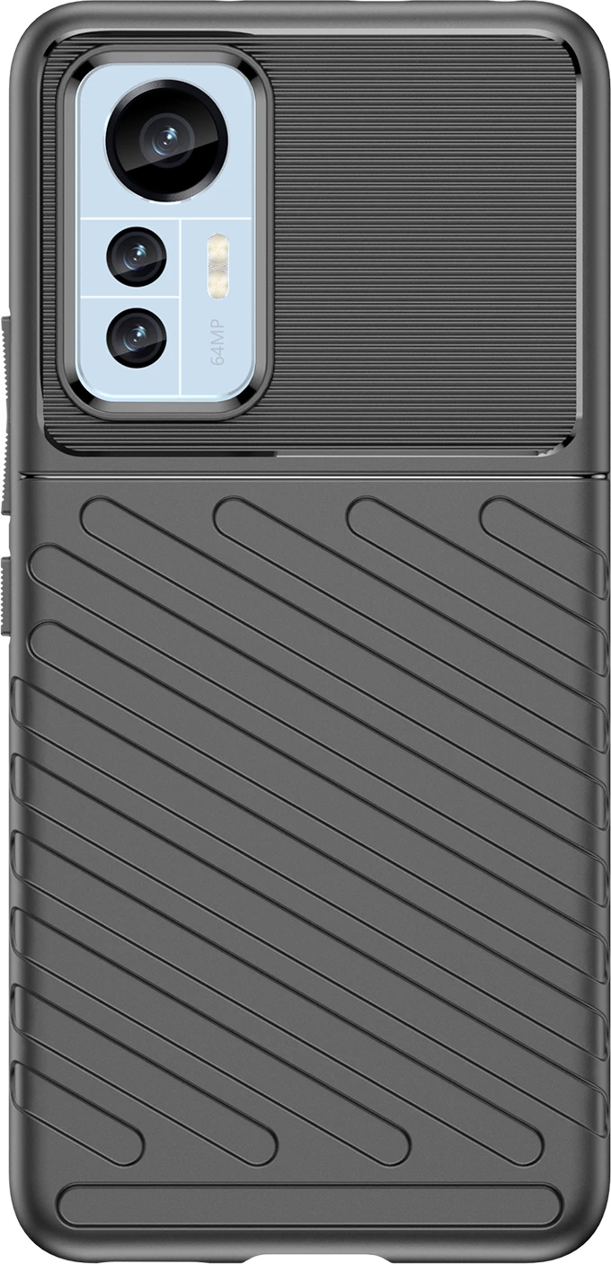 Mbështjellës Hurtel Thunder Case për Xiaomi 12 Lite, TPU, i zi