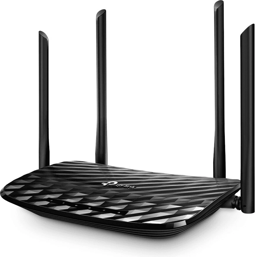 router, TP-Link, Archer C6 V4.0, 4 antena të jashtme, e zezë
