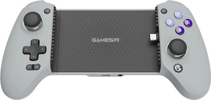Kontrollues lojërash GameSir G8 Galileo me mbajtëse për telefon, USB-C, argjendtë