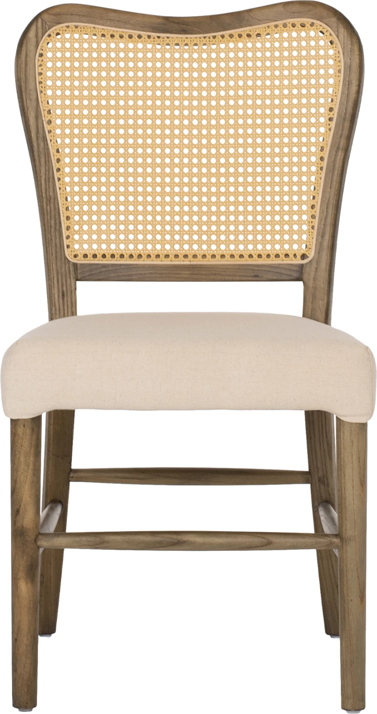 Karrige TOON dru, shpinë rattan, ulëse stof, FH9406.04, 47x52x91.5H cm 7