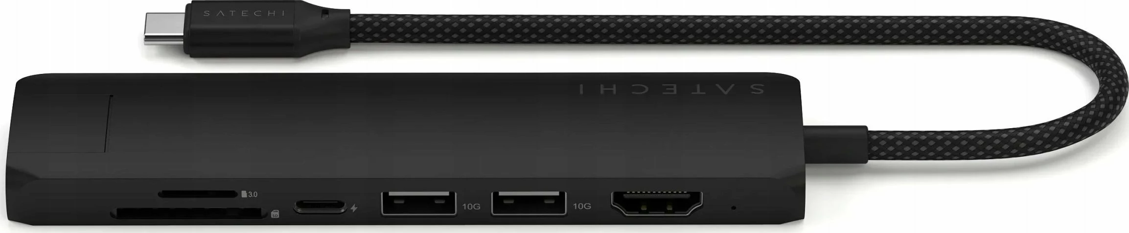 Adapter multiport USB-C Satechi 7-in-1 Slim, Ethernet, HDMI 4K@60Hz, USB-C PD 100W, 2x USB-A 10Gb/s, Micro/SD, i zi